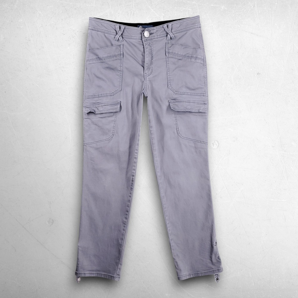 Democracy "Ab"solution Utility Cargo Pants Women 10 Gray Gorp Streetwear Tech - Picture 1 of 13